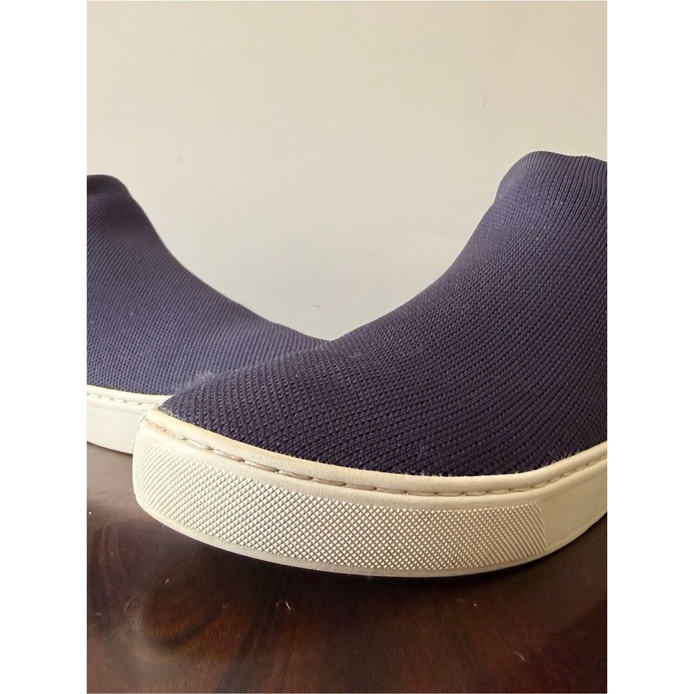 Rothy's The Chelsea Womens 7.5 Nightfall Navy Blue Knit Ankle Bootie Sneaker